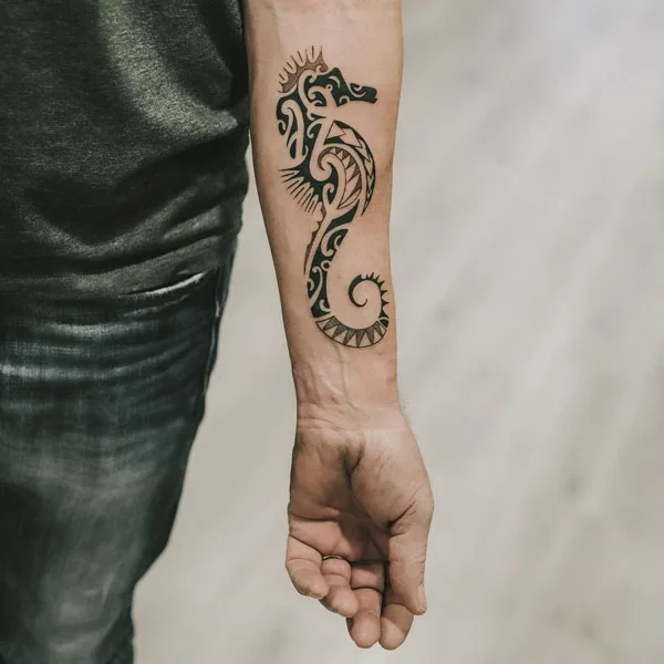 Tribal Seahorse Tattoo