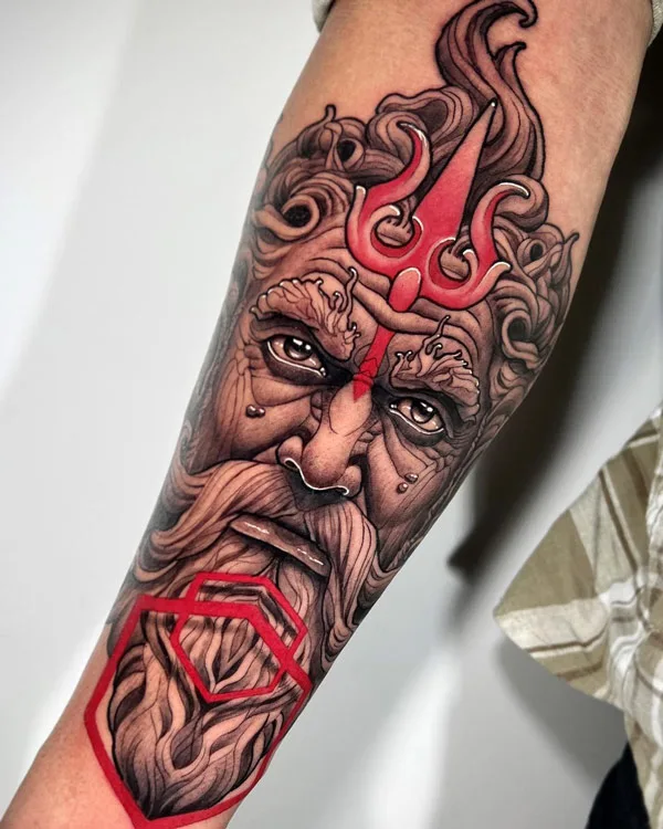 Trident Poseidon Tattoo 1