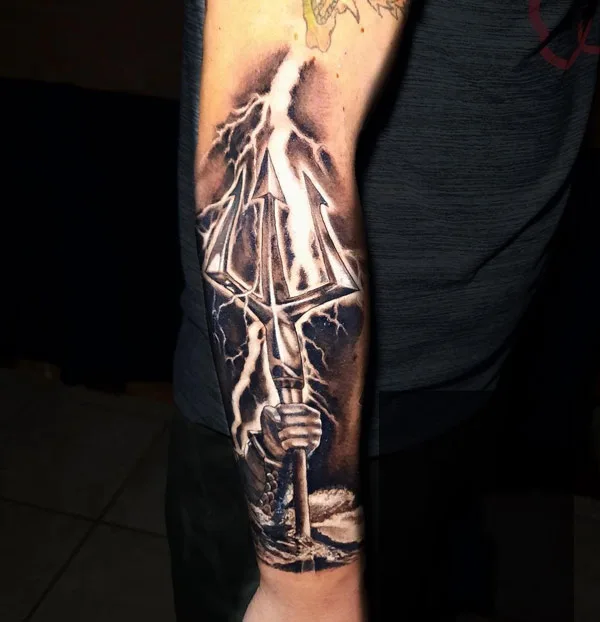 Trident Poseidon Tattoo 3