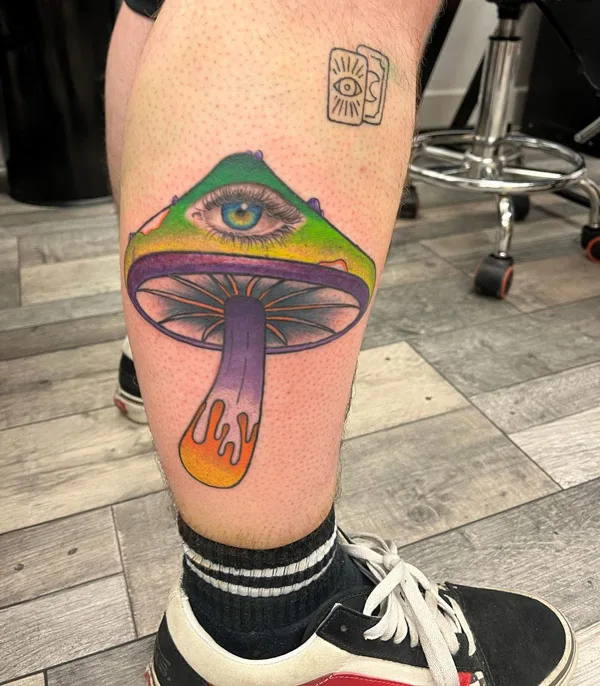 Trippy Mushroom Tattoo 2