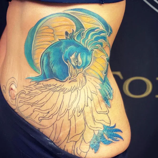 Tummy tuck scar tattoo 41