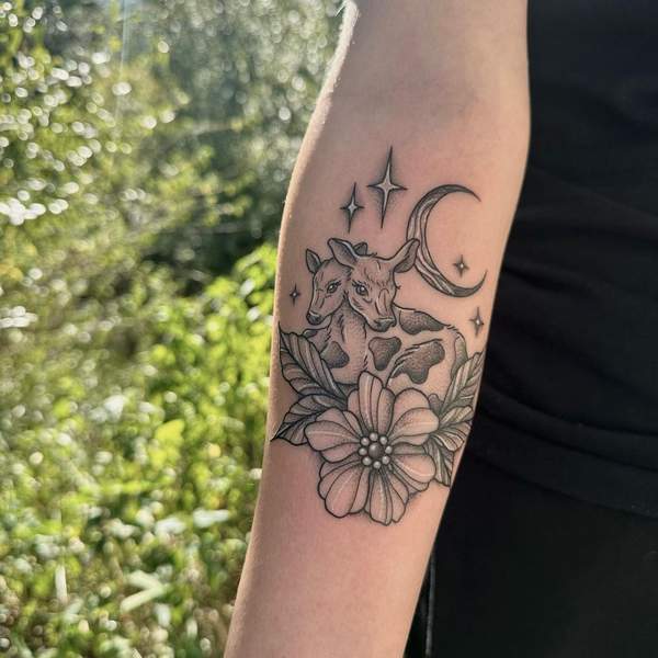 Two Headed Cow Tattoo 2