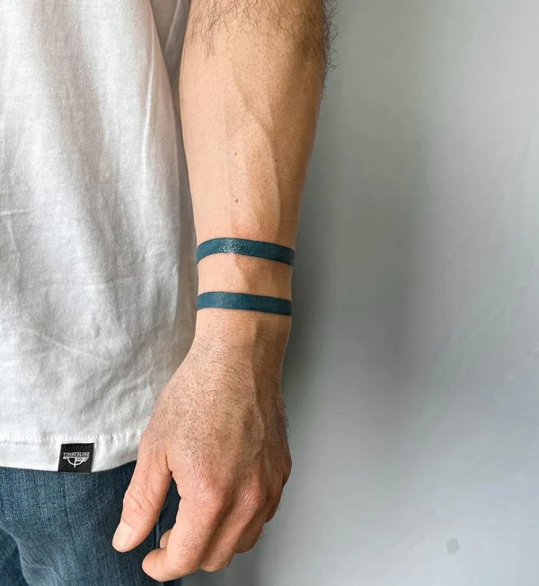 Two Line Wrist Tattoo