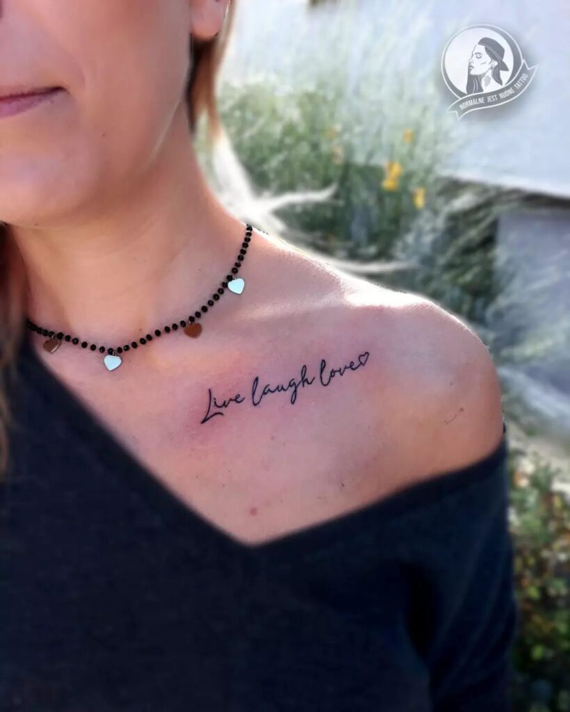 Unique Captivating Passion Chest Tattoo for Women