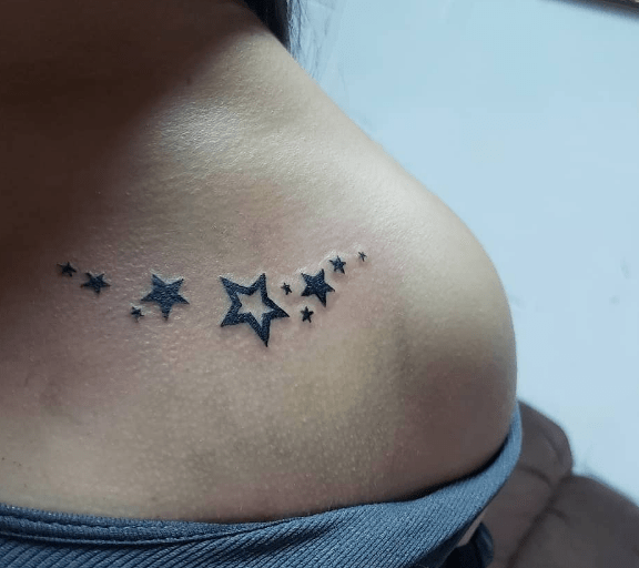 Unique Group of stars tattoo