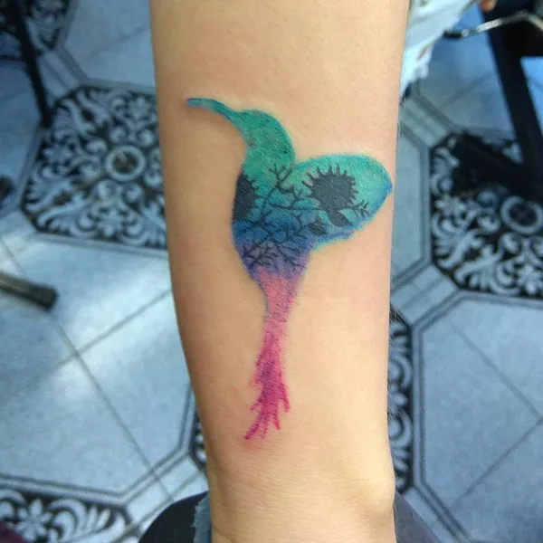 Unique Hummingbird Tattoo