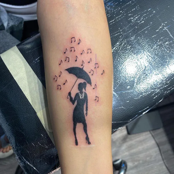Unique Music Note Tattoo