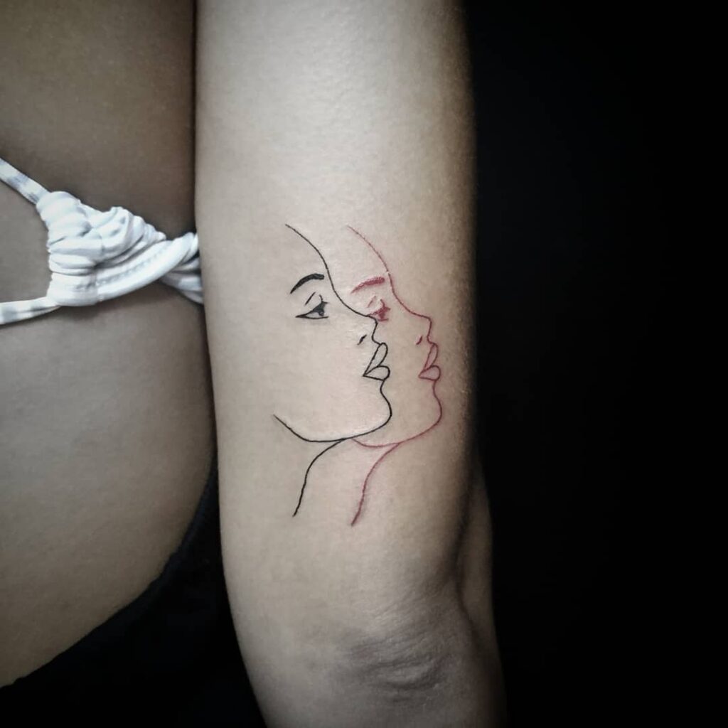 Unique gemini tattoo idea for women