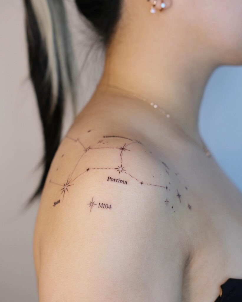 Unique zodiac beauty constellation virgo tattoos for women