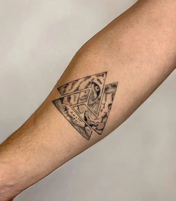 Valknut Tiger Tattoo