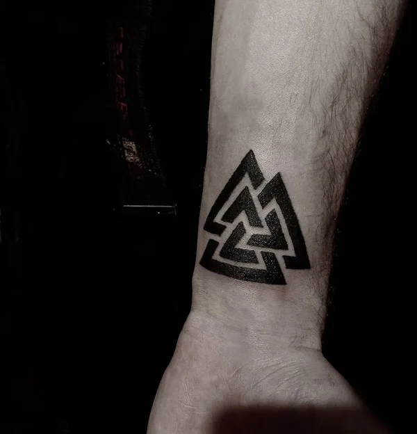 Valknut Wrist Tattoo 1