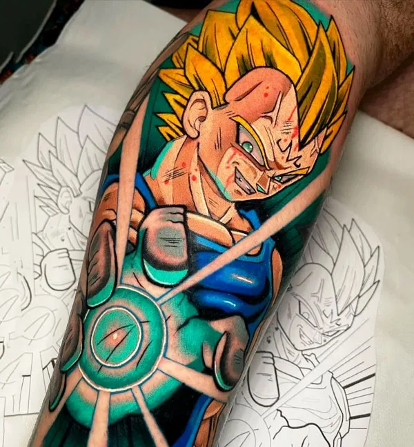 Vegeta Final Flash Tattoo