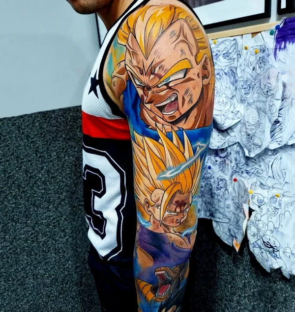 Vegeta Tattoo Sleeve