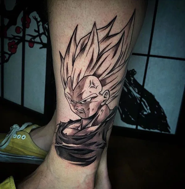 Vegeta Tattoo Stencil