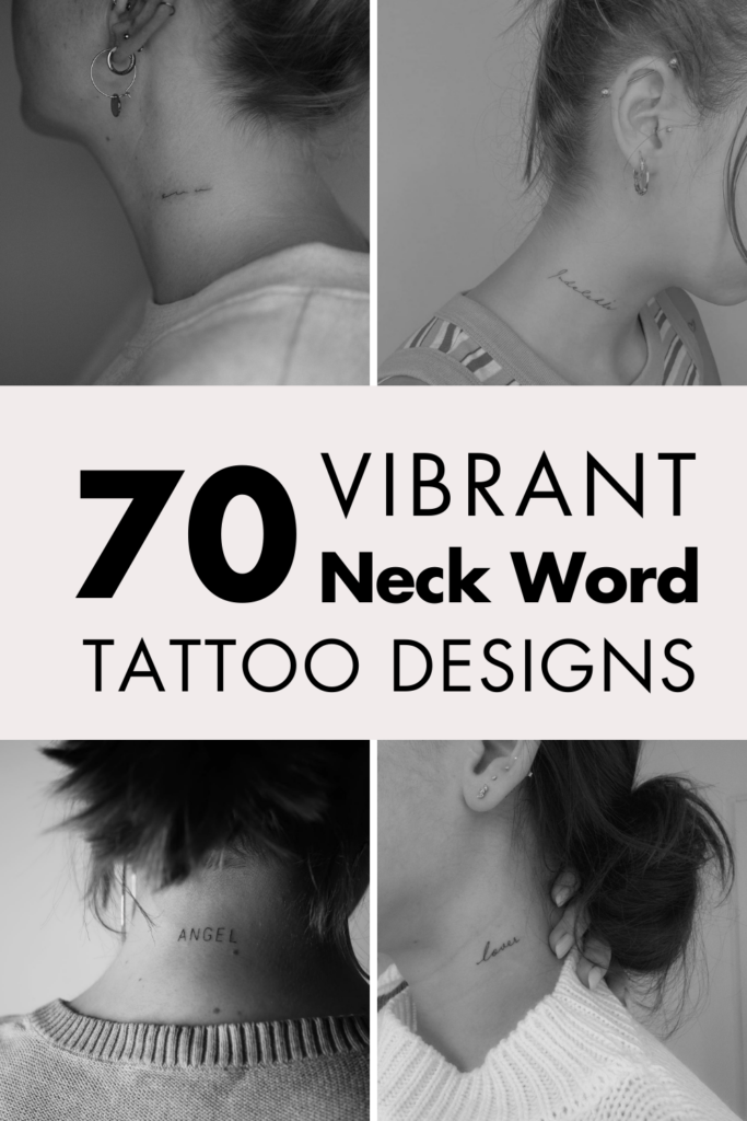 Vibrant neck word tattoo designs for eye catching ink vibrant vibes