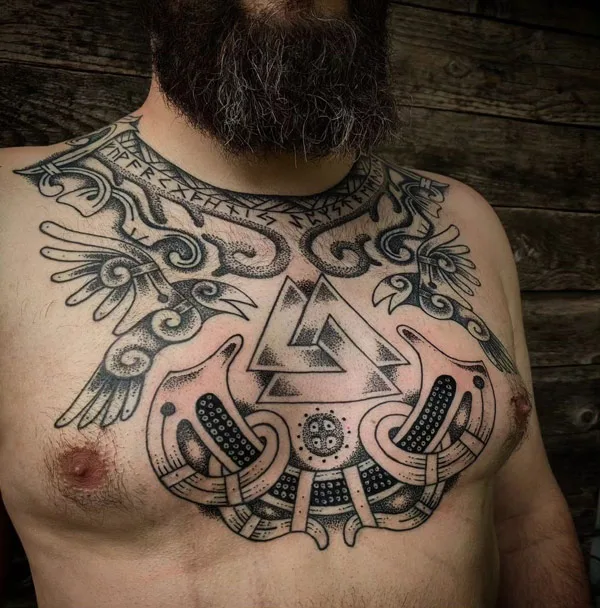 Viking Chest Tattoo 1