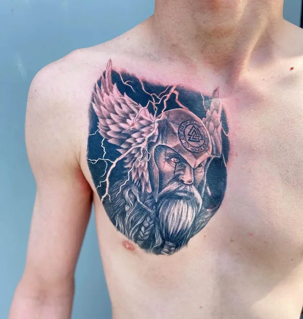 Viking Chest Tattoo 2