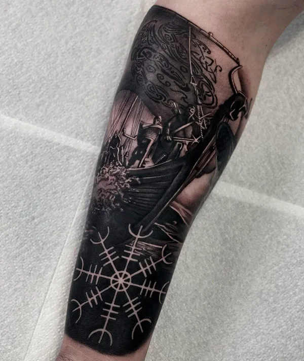 Viking Ship Tattoo 1