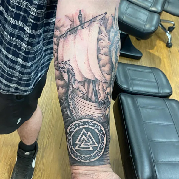 Viking Ship Tattoo 2