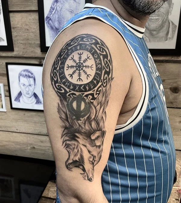 Viking Wolf Tattoo 1