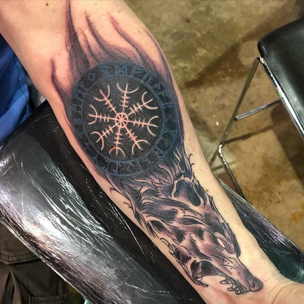 Viking Wolf Tattoo 2