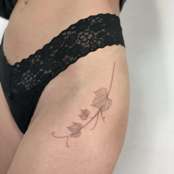 Vine Leaf Tattoo 1