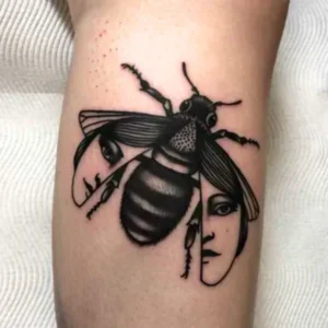 Vintage bee tattoo 1