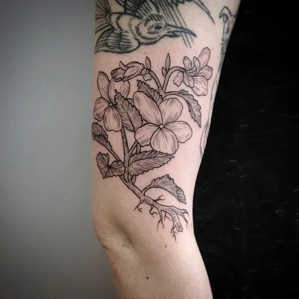 Violet Tattoo Black and White