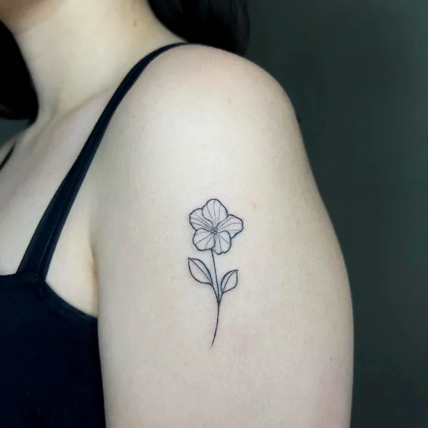 Violet Tattoo Outline