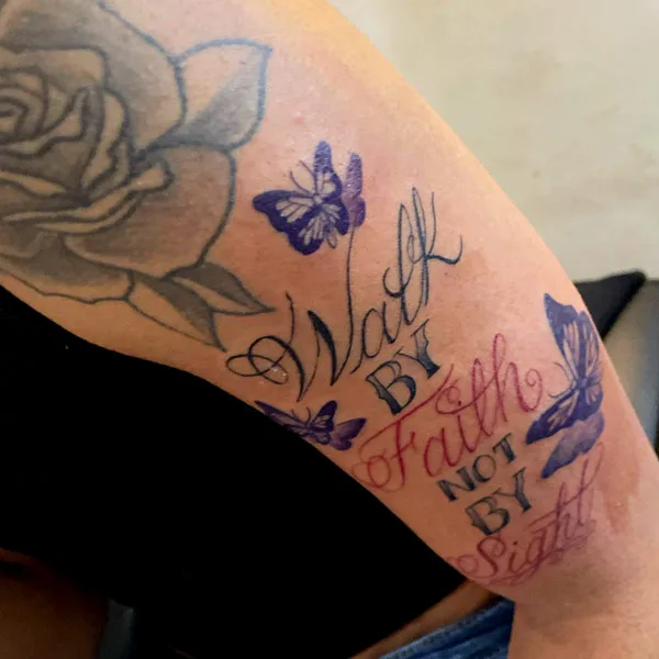 Walk by Faith tattoo 2