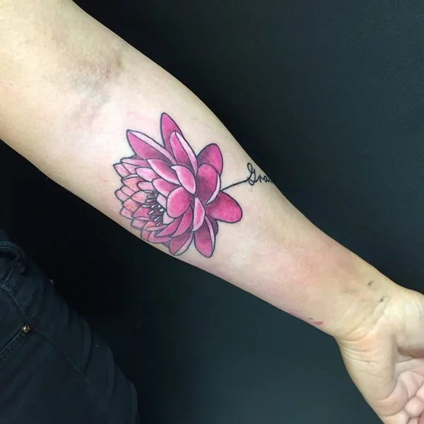 Water lily tattoo 12