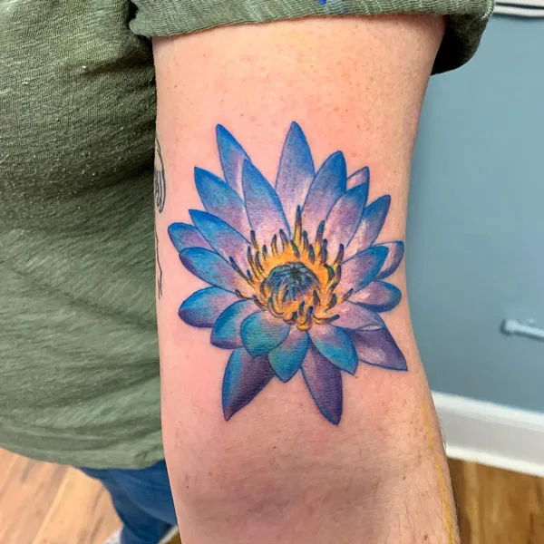 Water lily tattoo 14