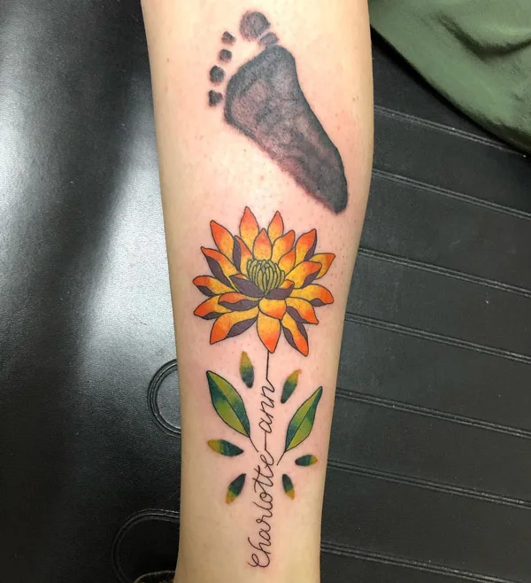 Water lily tattoo 18