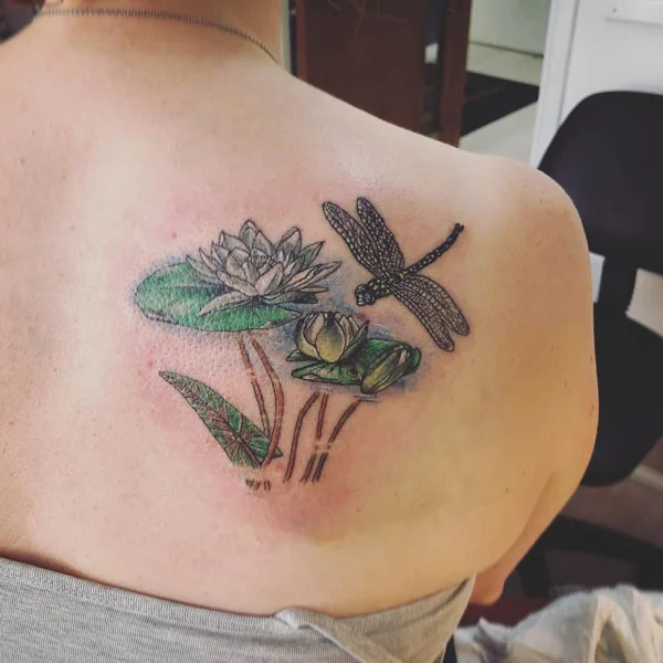 Water lily tattoo 2