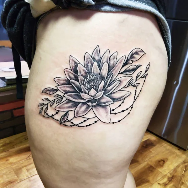 Water lily tattoo 25