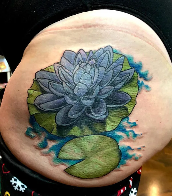 Water lily tattoo 32