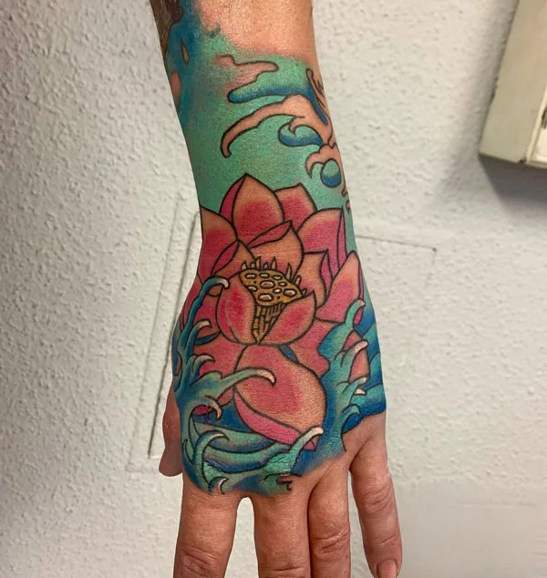 Water lily tattoo 33