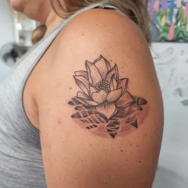 Water lily tattoo 34