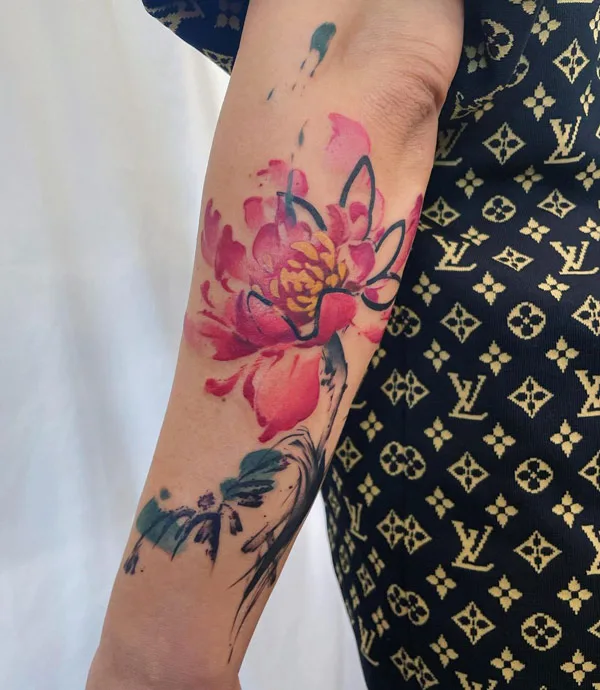 Water lily tattoo 40