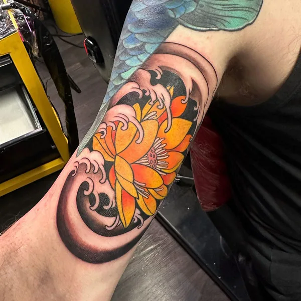 Water lily tattoo 45