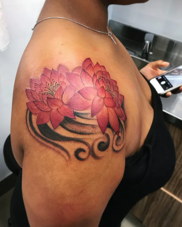 Water lily tattoo 50