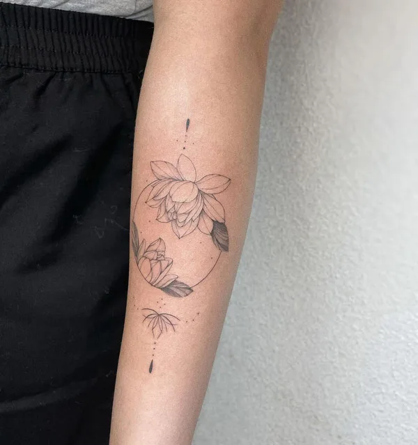 Water lily tattoo 68