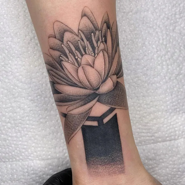 Water lily tattoo 77