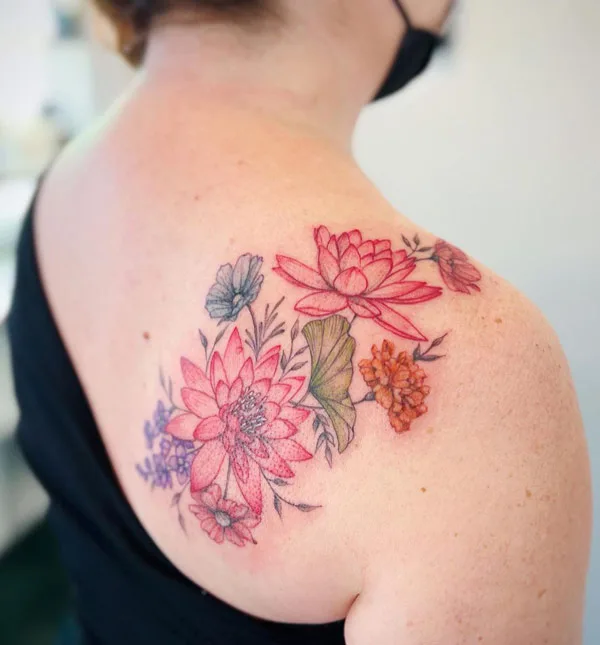 Water lily tattoo 86