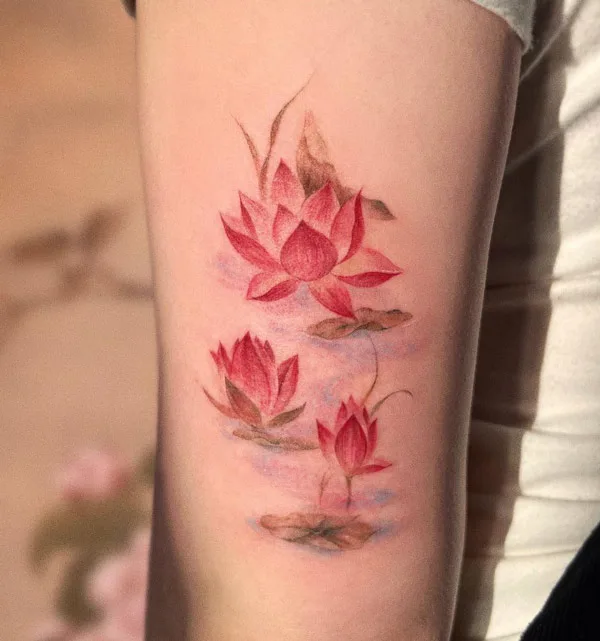 Water lily tattoo 88
