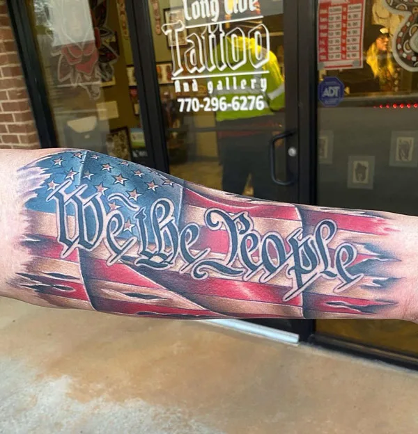 We The People Flag Tattoo 2