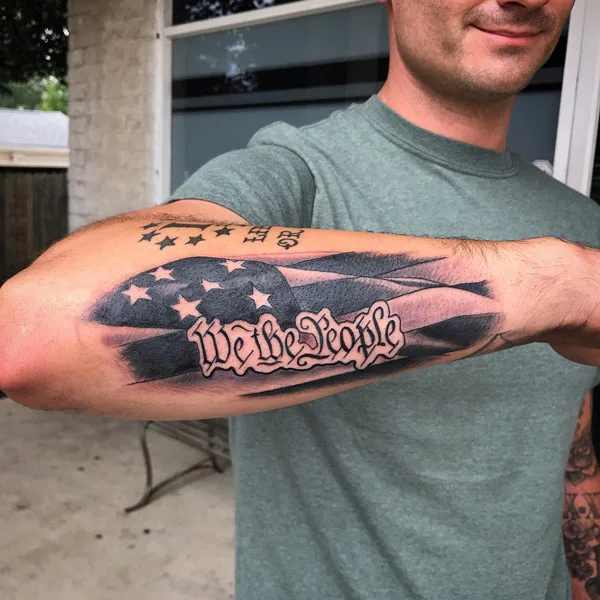 We The People Forearm Tattoo 1