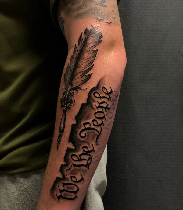 We The People Forearm Tattoo 2