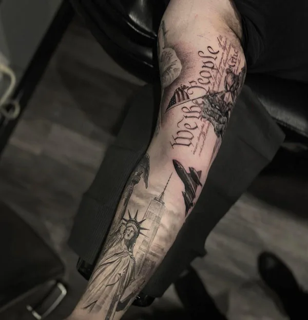 We The People Sleeve Tattoo 2