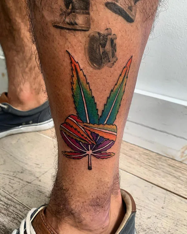 Weed Leaf Tattoo 2